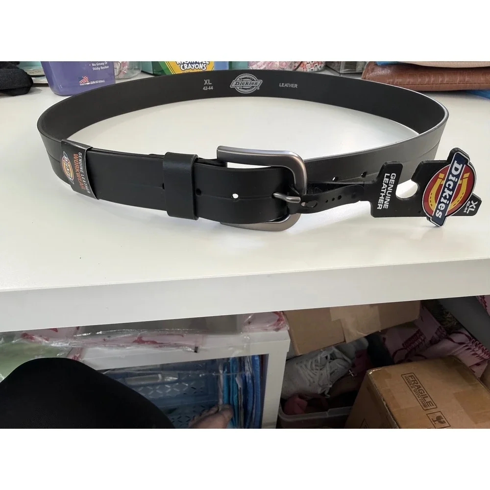 Dickies Genuine Leather Workwear Belt Black XL 42-44‎ 11IP020021 NWT Durable